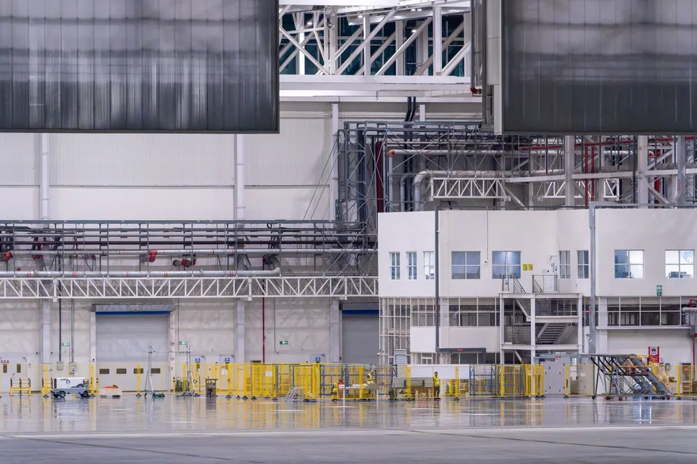 Modern industrial manufacturing facility